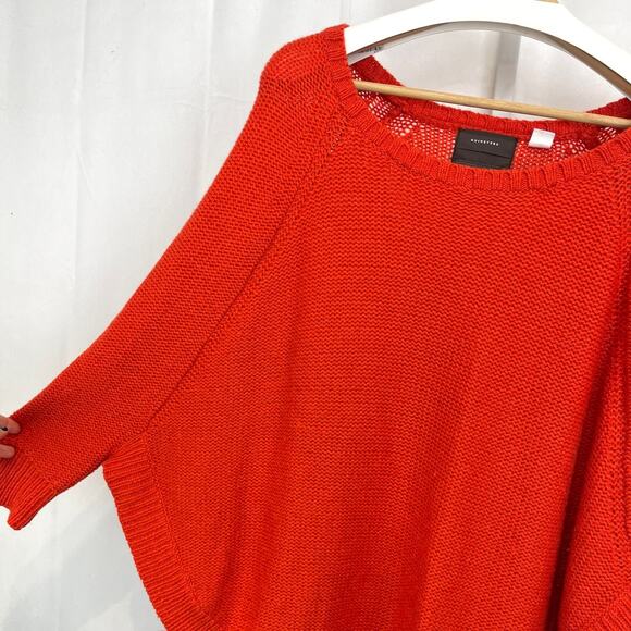 GUINEVERE Anthropologie Sweater Wool Alpaca Blend Orange Size L - Picture 5 of 9